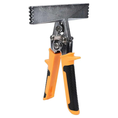 Six Inch Sheet Metal Bender Pliers With Ergonomic Non Slip Handle For HVAC Duct Work Straight Jaw Hand Seamer Spring Assisted Lock