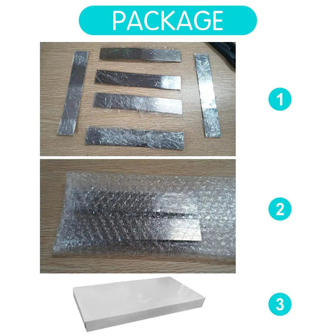 Package of 12 Pcs 304 Stainless Steel Shims Set 0.001 To 0.005 Inch Thick Metal Strips Shim Gap Filler Trim For Kitchen DIY Crafts And Marine Use 6 By 1 Inch Durable