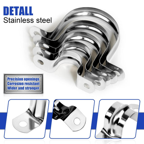Amazon JDHGSHL 30Pcs 1-inch stainless steel conduit clamps with 2-hole U brackets for pipe fixing on surfaces