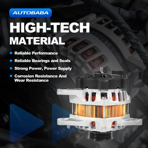 No Fuss Easy Install Alternator Replacement For Hyundai Elantra 2007 To 2012 2.0L L4 And Kia Soul 2010 To 2011 2.0L L4 Spectra 2007 To 2009 2.0L Spectra5 And Sportage 2007 To 2012 14V 90A Clockwise Rotation shown in detail.