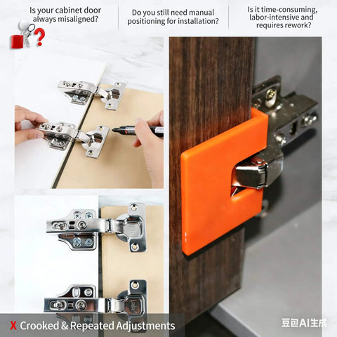 Magnetic Hinge Jig For Fast Door And Cabinet Installations Hands Free Quick Setup Tool With Built In Magnetic Positioning