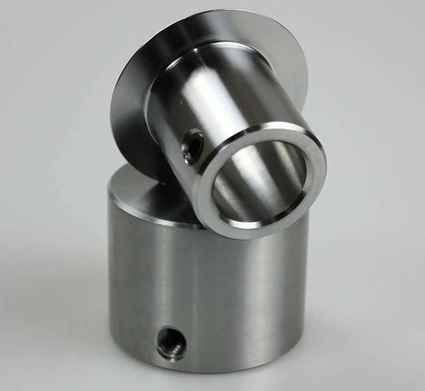 Bead Roller Tipping Dies For 7/8 Inch Or 22mm Shafts, Pro grade tool, stainless steel, front view of two tipping dies