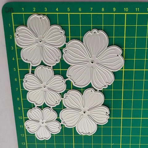 3D Flower Frame Metal Die Cuts Set For Scrapbooking And Card Making With Leaves And Floral Embossing Dies in silver finish on grid