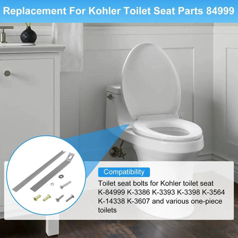 Toilet Seat Anchor Kit With Replacement Bolts And Screws For Toilet Seats Compatible With K 84999 K 3386 K 3393 K 3398 Image