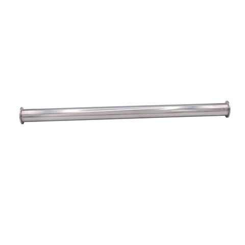 Stainless steel sanitary spool tube with 1.5 in tri-clamp ends, 24 in long
