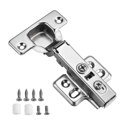 35mm Cup European Full Overlay Soft Close Cabinet Hinges For Frameless Cabinets with screws and mounting plate