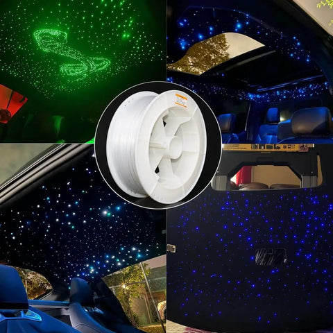 End Glow PMMA Fiber Optic Roll Cable 0.75 Millimeter Diameter 8858 Feet Long 2700 Meters for Starlight Kits and Sky Ceiling Decor