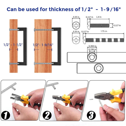 Black 5 Inch Square Cabinet Pulls 30 Pack Stainless Steel Kitchen Cabinet Handles Modern Hardware For Cabinets And Cupboards With Drill Mounting Template And Included Screws For Precise Easy Installation