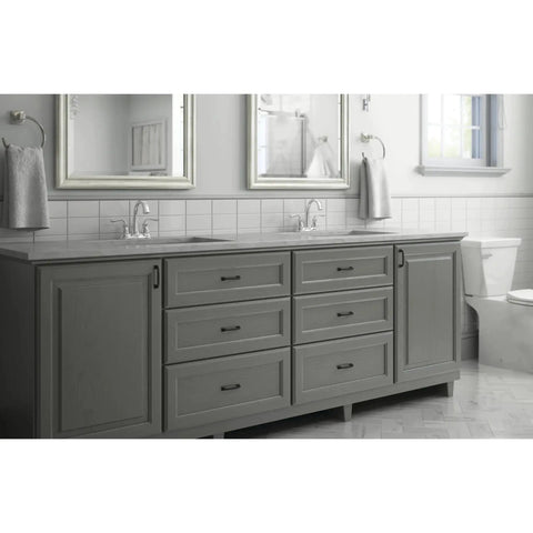 Lombard 3 Inch Center To Center Matte Black Cabinet Handles 1 Pack Ideal For Kitchen Cabinets Bathroom Vanities Dresser Drawers And Furniture Update With Modern Casual Hardware And Durable Metal Pulls installed on bathroom vanity drawers.