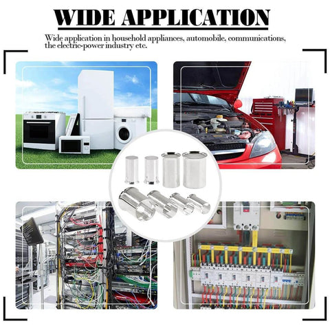 100 Pcs Wire Ferrule Terminal Kit, Copper Crimp Connectors in use with appliances, car engines, and electrical panels.