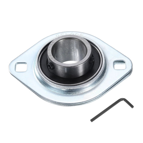 Pillow block bearing unit with flange mount, 1 in bore, steel housing, includes Allen wrench