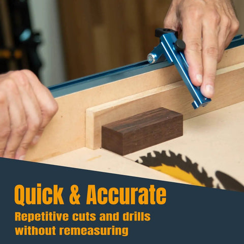 1 To 3-1/2 Inch Adjustable Heavy Duty Flip Stop With Curved Base T Track Stop for precise woodworking cuts and drills