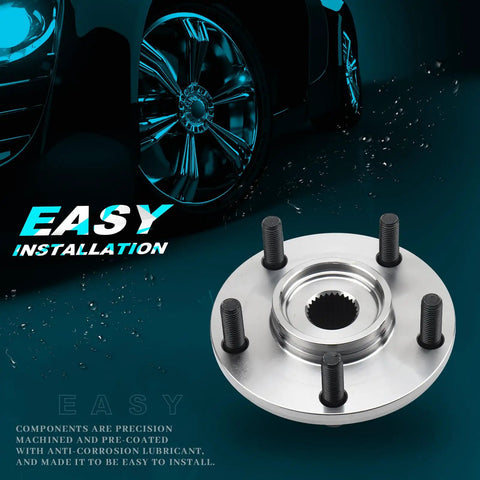 Close-up of Front Left Or Right Wheel Hub Replacement For Hyundai Elantra Veloster And Kia Forte Plug And Play Ready To Roll