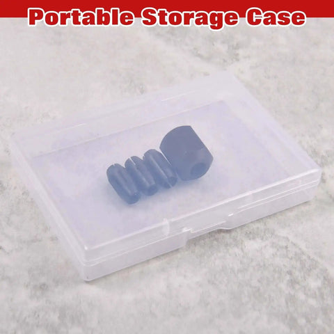 Replacement Collet And Nut Kit For CN1 in clear portable storage case, includes 3 collets and 1 nut, compatible with Rotozip tools