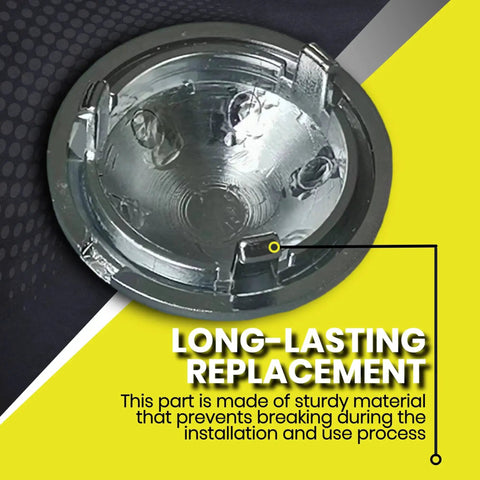 Close-up of washer pulsator cap replacement, round metal, 2-pack; DC66-00777A; Samsung models 5788799, 3282678, AP5788799.