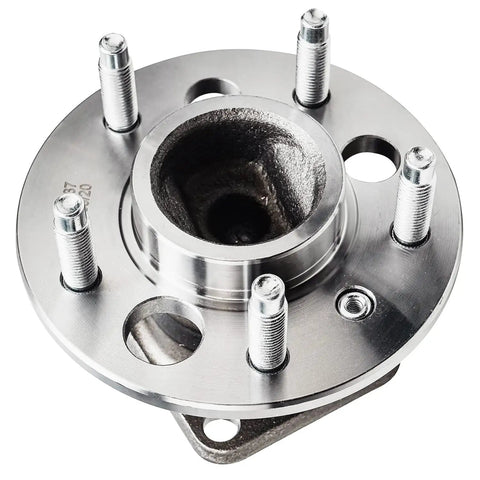 Top view of steel wheel bearing hub assembly with 5-bolt pattern for Four Wheel Bearing Hubs Front And Rear Replacement Set For 2000 To 2013 Chevrolet Impala