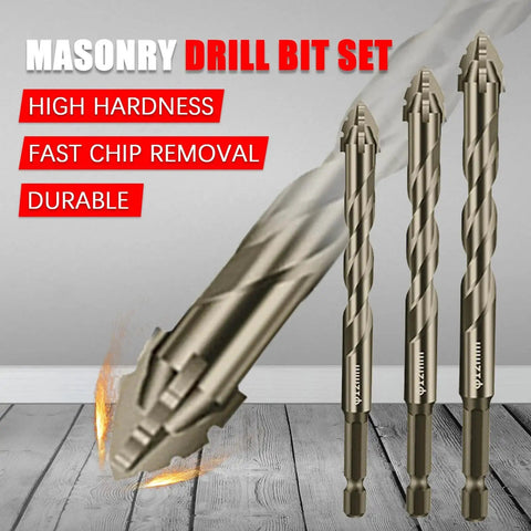 Pro Grade High Strength Eccentric Twist Drill Bits Set For Masonry And More Beefy Carbide Tip Drills For Concrete Brick Tile