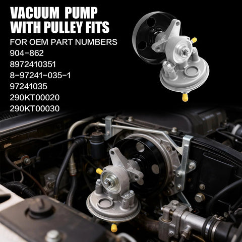DWLDMLWC vacuum pump with pulley for Isuzu NPR-HD engine bay