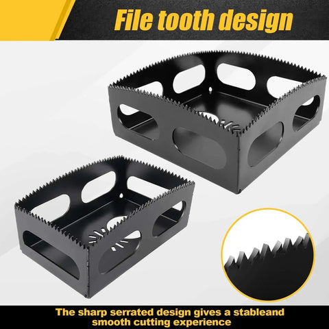 2 Pack Square Slot Cutter For Drywall And Electrical Boxes Fits Dewalt 20V And Milwaukee M18 Oscillating Tools