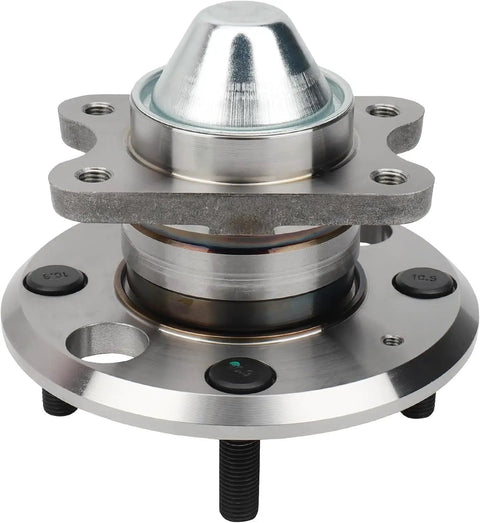 Steel rear wheel hub and bearing assembly non ABS fits Hyundai Sonata 1999 2005 and Kia Optima 2001 2006 direct fit replacement