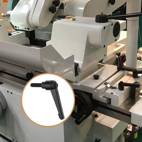 Two Pieces M8 X 20mm Adjustable Knob Handles With Male Thread Push Button Ratchet Quick Release Locking Rotating Bolt for lathe machinery.
