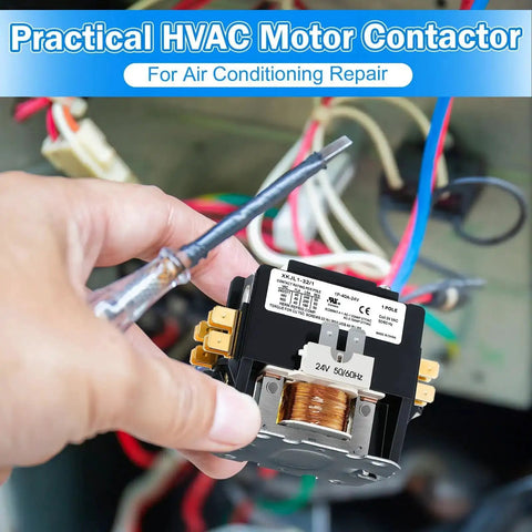 1 Pole 24V 40 Amp HVAC Contactor Must Have For Air Conditioner Condenser And Furnace Definite Purpose Relay DIY Friendly
