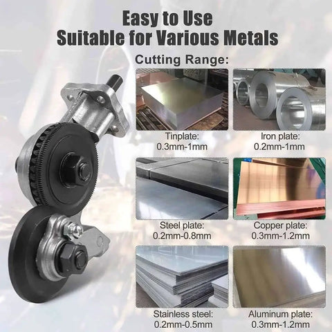 Turn Your Drill Into a Metal Sheet Cutter Nibbler for Precise Cuts, Fast Drill Attachment That Handles Iron, Steel, and Aluminum Thin