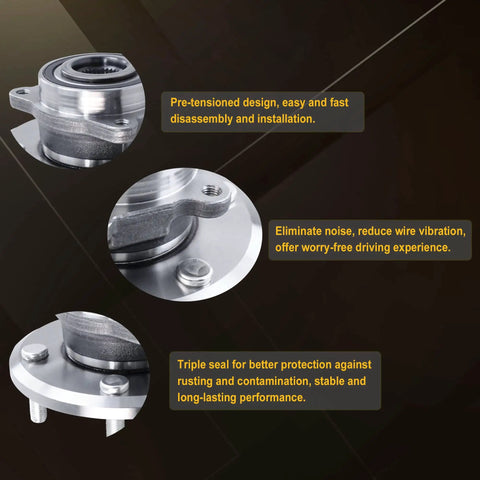 Close-up of Front Wheel Hub Bearing Assembly For 2009-2016 Dodge Journey And 2014-2015 Ram ProMaster, polished anti-rust surface