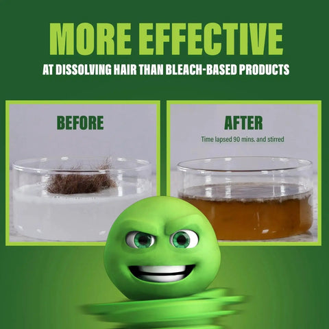 Drain Clog Dissolver Powerful Liquid Opener For Pipes And Septic 2 Pack before and after hair dissolve comparison