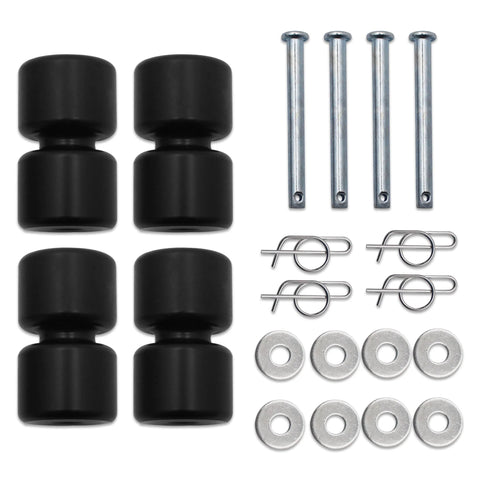 4 Pack Trailer Tailgate Lift Assist Rollers Kit For Two Sided Trailers Replacement Rollers With Pins Washers And Rings Fits GMNR 925 Lift System