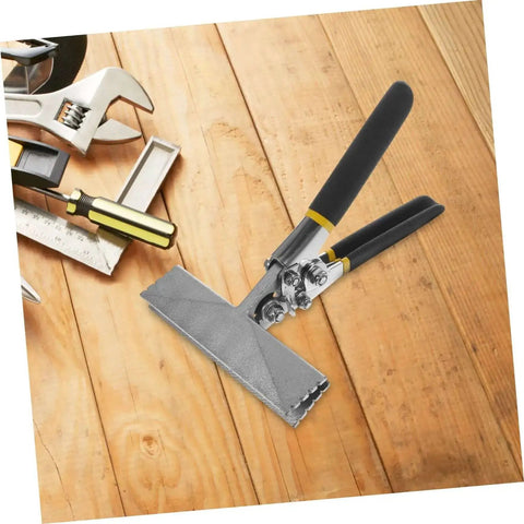 Hand Seamer Metal Bender Tool For Sheet Metal Bending And Flattening With Ergonomic Handle on wooden surface