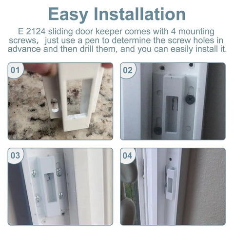 Sliding Door Keeper For Hook Style Latch E 2124 Replacement Latch For Sliding Glass And Patio Doors White Durable High Quality Construction