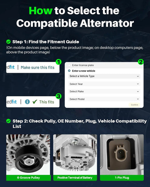 Swap In Alternator For Honda Civic 1.8L 2012 2015, HR V 1.8L 2016 2018, Acura ILX 2.0L 2013 2015 - 1 Pin Smart Charging guide