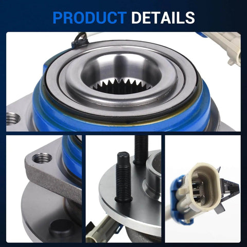 Front Wheel Hub Bearing Assembly 513179 Compatible with Cadillac Seville DeVille, Buick, Oldsmobile, Chevy, 5-Lug with ABS