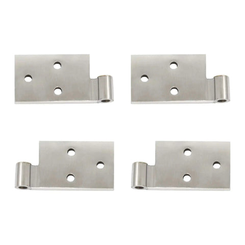 Ford Bronco Door Hinges Kit Left And Right For 1966-1977, Galvanized Silver Finish, 304 Stainless Steel