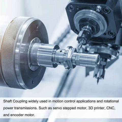 Aluminum Shaft Coupling 14mm To 14mm Bore L35 X D30 Flexible Coupler Joint for CNC and Servo Motors in industrial setting
