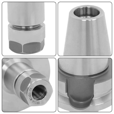 4Pcs BT30 ER11 60mm Collet Chuck CNC Tool Holder For Milling Machines And Lathes, durable steel construction