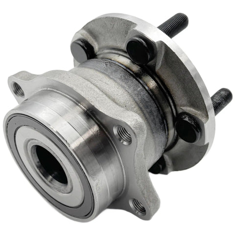 Rear Wheel Bearing And Hub Assembly Direct Fit For 2013-2016 Scion FR-S, 2013-2019 Subaru BRZ, metallic with bolt holes visible