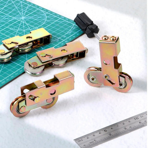 Replacement 4 Pack 1-1/4 Inch Sliding Door Rollers with Steel Ball Bearings, smooth rolling and durable wheel assembly