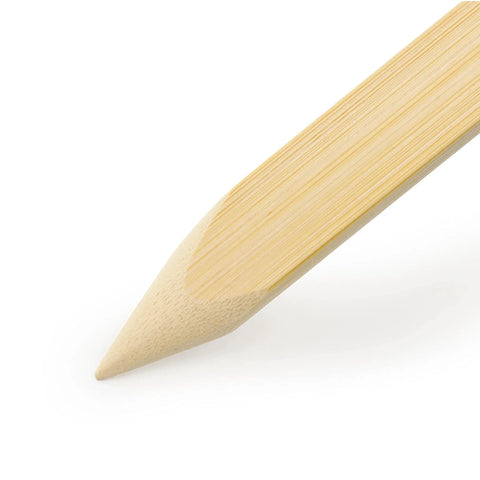 Close-up of pointed end of Bamboo Point Turner And Presser Tool For Quilting And Sewing, 3/4x5 inches, Dritz 3150
