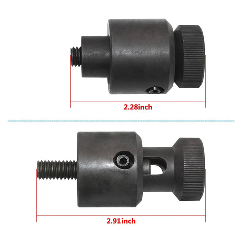 Side view of stainless steel screw anchor expander for caulking anchors size 3/8-16 compatible with Greenlee 84305 power drill part