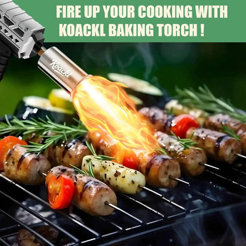 Powerful Propane Torch Gun For Kitchen And BBQ With Adjustable Flame CSA Certified High Heat Up To 2462 Fahrenheit searing kabobs