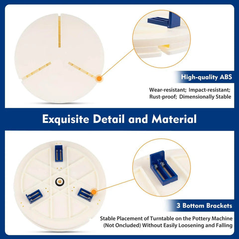 Portable Pottery Turntable Clamp For Clay Craft Adjustable Centering Tool For Ceramic Art Trimming And Sculpting details