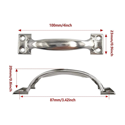 12Pcs 4 Inch Metal Gate Pull Handles Vintage Barn Door Pulls For Cabinets Drawers Doors Fences Garage And More With Mounting Screws