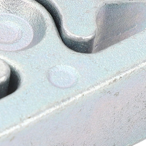 Close-up of zinc alloy texture from Spring Loaded Door Stop And Lock Catch Pair With Dual Roller Design for RV Trailer Boat
