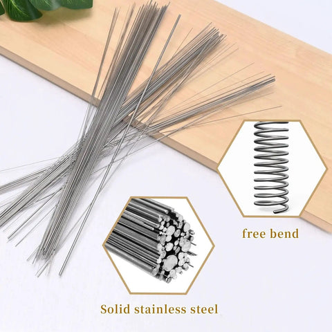 104 Pcs 40 Cm 304 Stainless Steel Spring Wire Set With 12 Diameters From 0.3mm To 3mm for drift punches DIY crafts