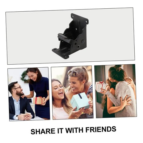 Folding Tea Table Leg Hinge Replacement Kit 2 Pieces Durable Furniture Hardware for Easy Installation, shown in black steel.