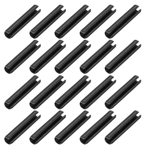 3.3mm By 16mm Dowel Pin With Split Spring Roll Pin, Carbon Steel, Black Finish, Heavy Duty Shelf Support Pin, Rust Resistant, 20 Pcs