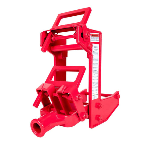 Red Portable Wall Jack 1000 Lb Capacity For Raising Walls And Beams with lever mechanism and handle, side view
