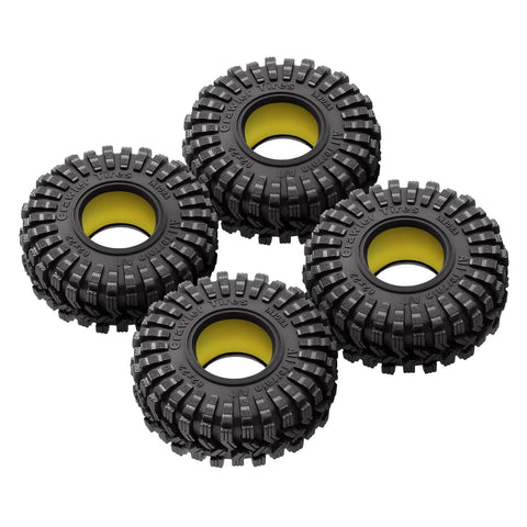 Silicone Rubber Inserts And S5 All Terrain Tires For 1/18 TRX4M And 1/24 SCX24 RC Crawler Upgrade with Aggressive Side Lug Grip